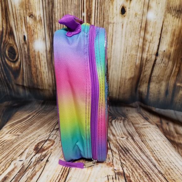 NEW!! LOL Surprise OMG Zip-Up Multicolor Glitter 7.5" x 9" Handled Lunch Box - Picture 3 of 11